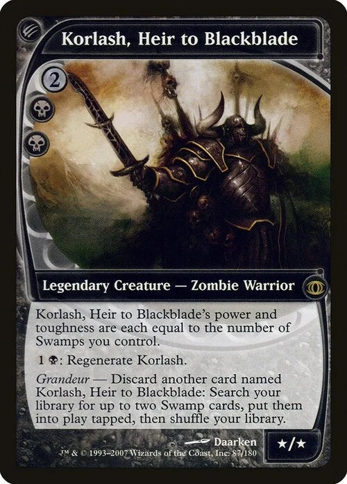 Korlash, Heir to Blackblade/ Korlash, heredero de Blackblade NM+