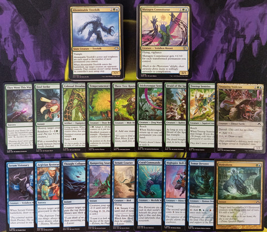 Lote 200 Cartas Verde-Azul SIN REPETIR