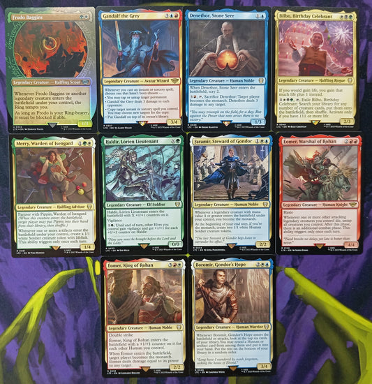 Lote 10 Cartas Legendarias Señor De Los Anillos