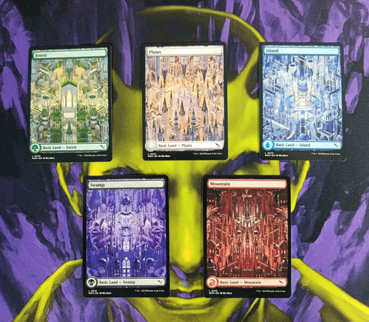 Set 5 Tierras Básicas Full Art de Asesinatos en las Mansión Karlov