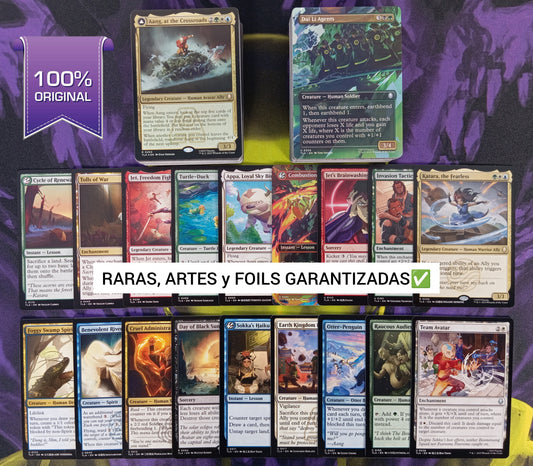 Lote 100 Cartas Avatar: The Last Airbender