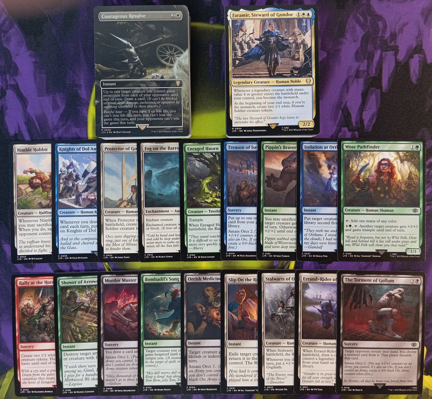 Lote 100 Cartas Señor de los Anillos