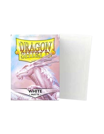 100 Fundas Dragon Shield White Matte