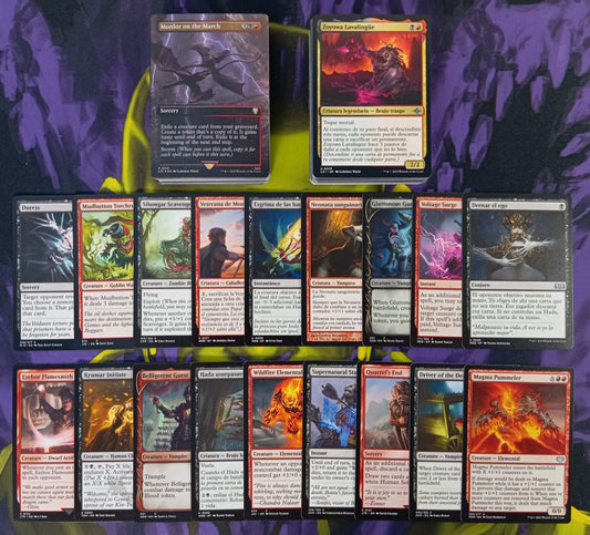 Lote 200 Cartas Rojo-Negras SIN REPETIR