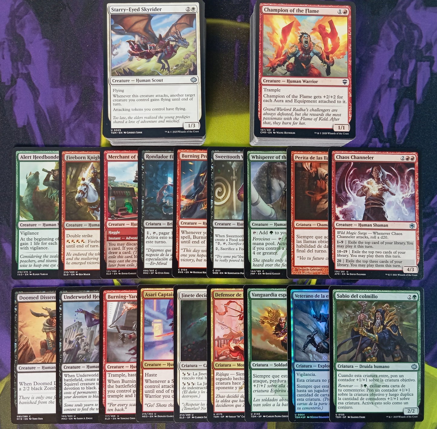 Lote 100 Cartas Humanos Sin Repetir