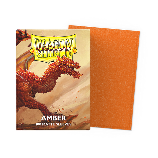 100 Fundas Dragon Shield Amber Matte