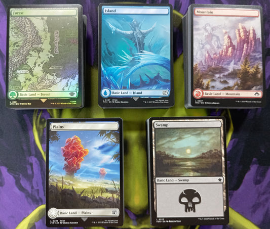 LOTE ESPECIAL 1000 Tierras Básicas MTG