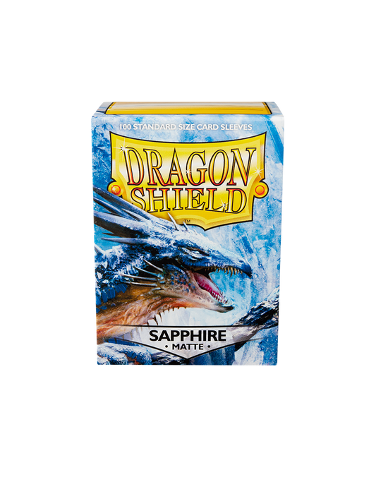 100 Fundas Dragon Shield-Color Zafiro Mate